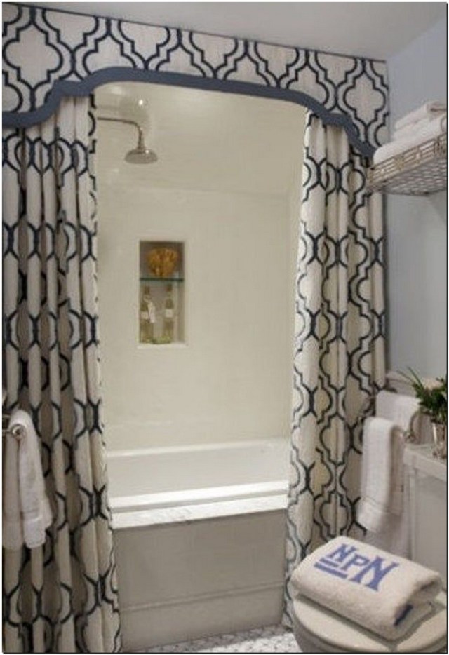 Over 30 ideas for renovating guest bathrooms on a budget with curtain 35