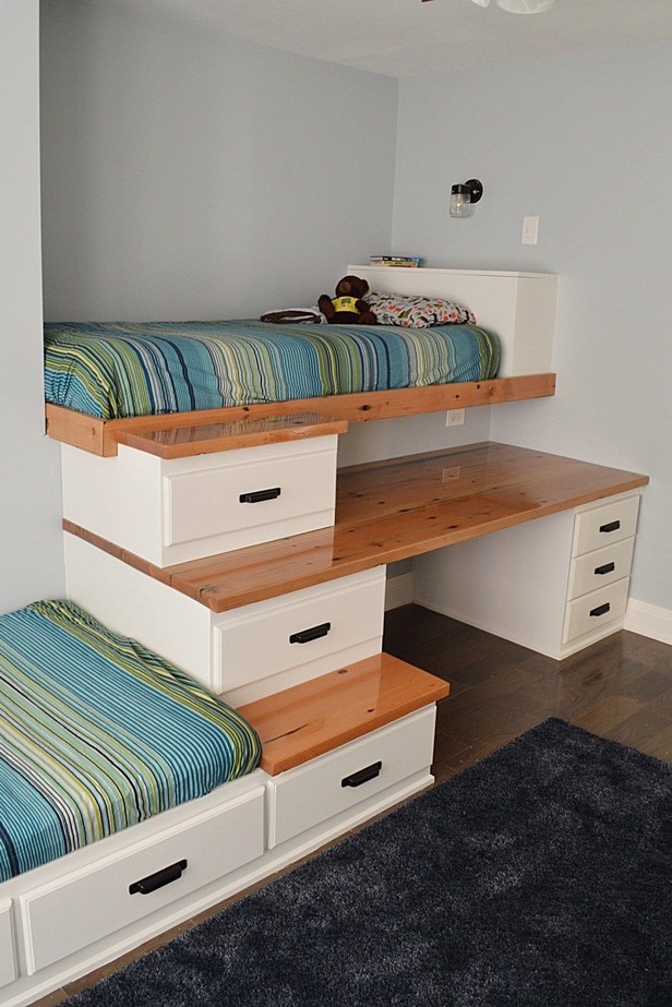 40+ incredible built-in bed with storage space 13