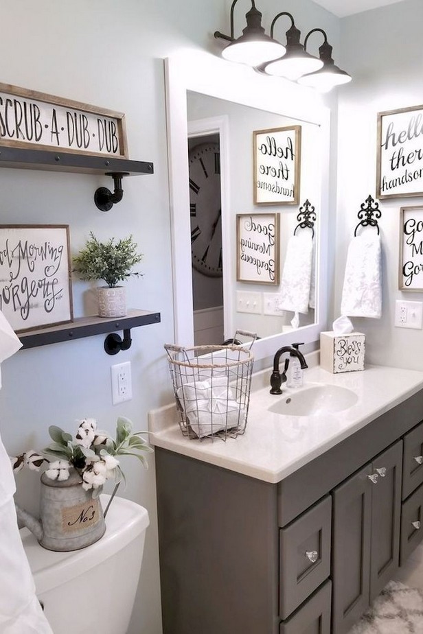 45+ charming farmhouse bathrooms with the best accessories 4