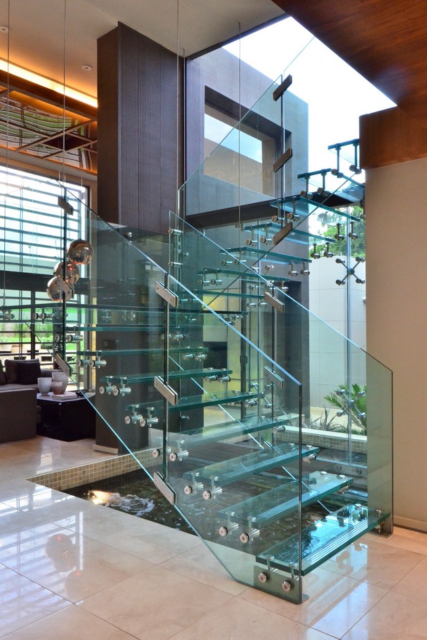 66 cool and stylish ideas for floating glass stairs 35