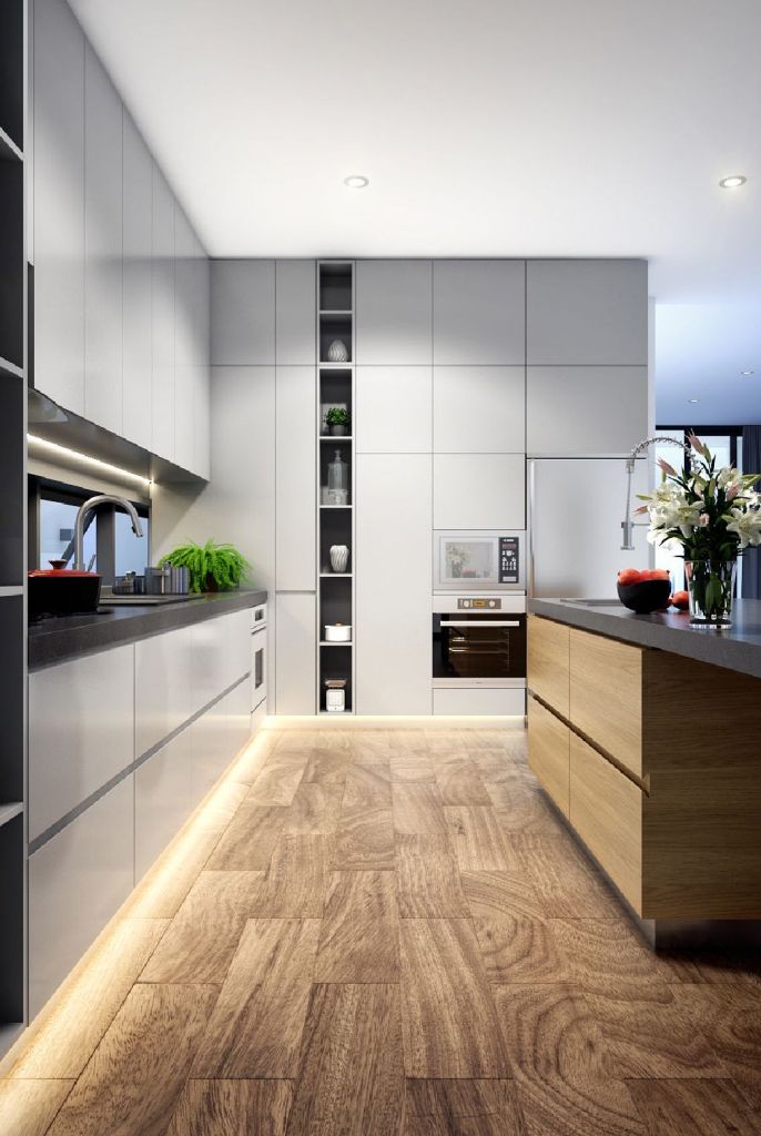 New modern kitchen design wood interior design 13
