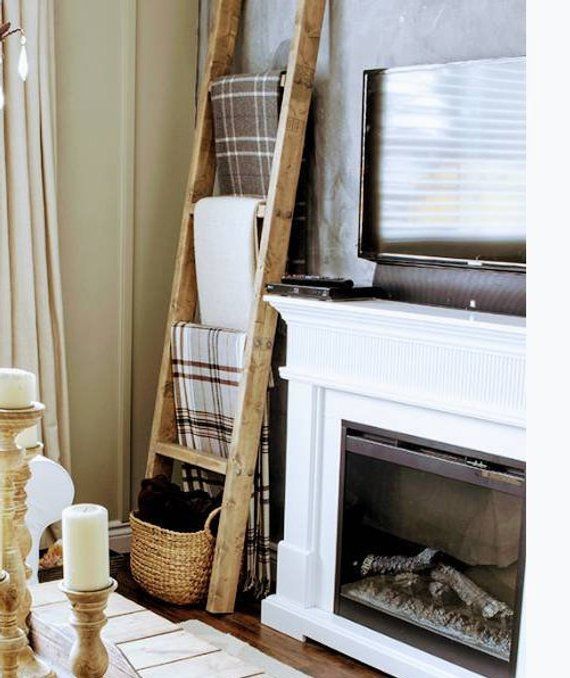 Gorgeous farmhouse style blanket ladder in 5 heights can lean or .