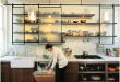 11 Clever Alternatives to Kitchen Cabinets | Open kitchen shelves .