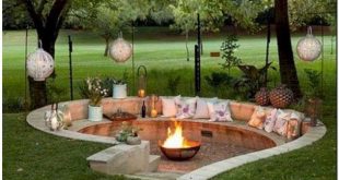 30 Awesome DIY Fire Pit Ideas With Lighting 10 | Diy outdoor .