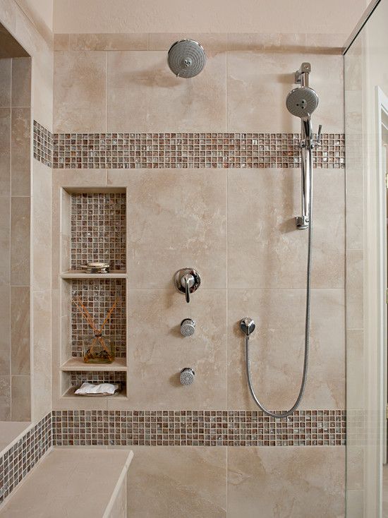 Beautiful Shower Tile Ideas Glass Cover Shower Metalic Shower .