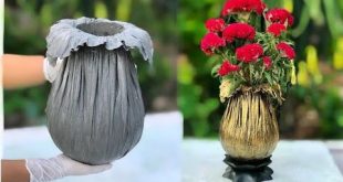 Creative ideas from cement - How to make beautiful vases from old .