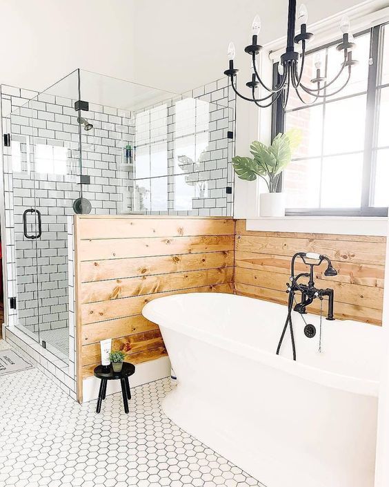 50 Beautiful Farmhouse Bathroom Design and Decor Ideas | Farmhouse .