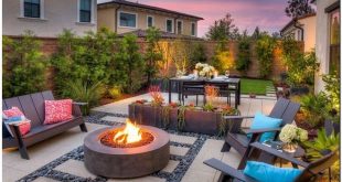 30 Best Large Backyard Ideas with Attractive Fire Pit on a Budget .