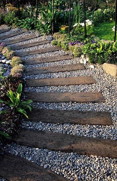27 Easy and Cheap Walkway Ideas for Your Garden | Rock garden .