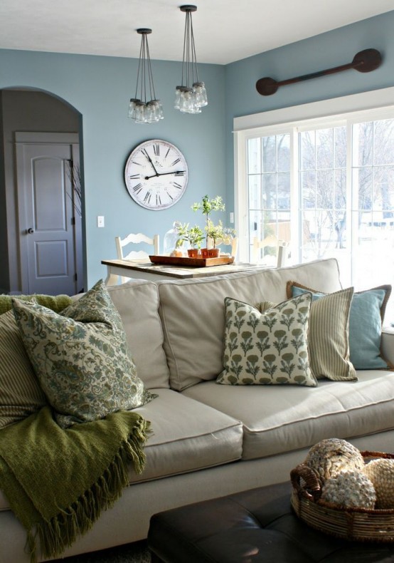 45 Comfy Farmhouse Living Room Designs To Steal - DigsDi