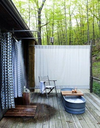 30+ Cozy Outdoor Shower Ideas For Your Backyard - TRENDHMDCR .