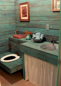 Weatherford Staging | Outhouse bathroom, Rustic bathroom designs .