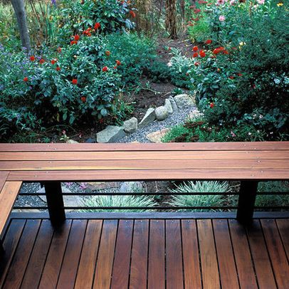 ipe wood bench porch | Deck railing design, Backyard, Deck designs .