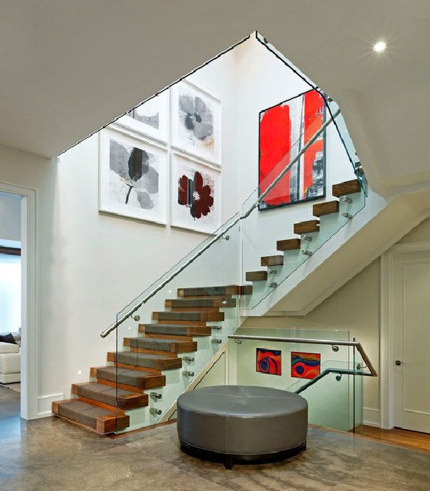 Eclectic living room staircase ideas for your home design 13 .