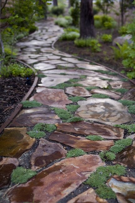 35 Enchanting Garden Stone Path Ideas | Stone garden paths, Garden .