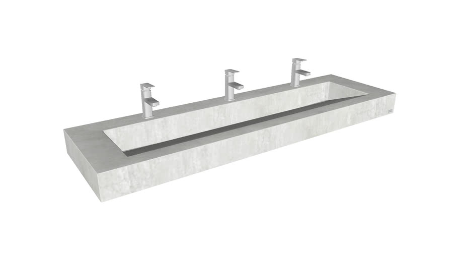 72' ADA Floating Concrete Ramp Sink | 3D Warehou