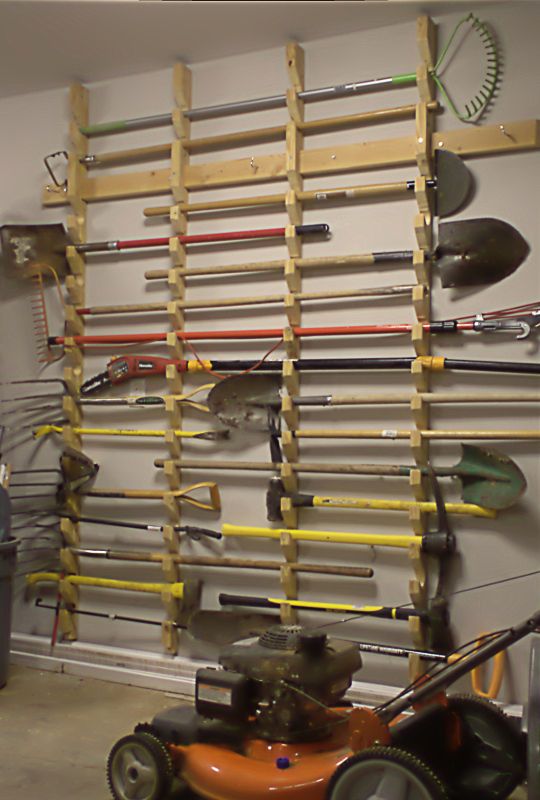 Garden Tool Rack | Garage organization, Garden tool rack, Garage .