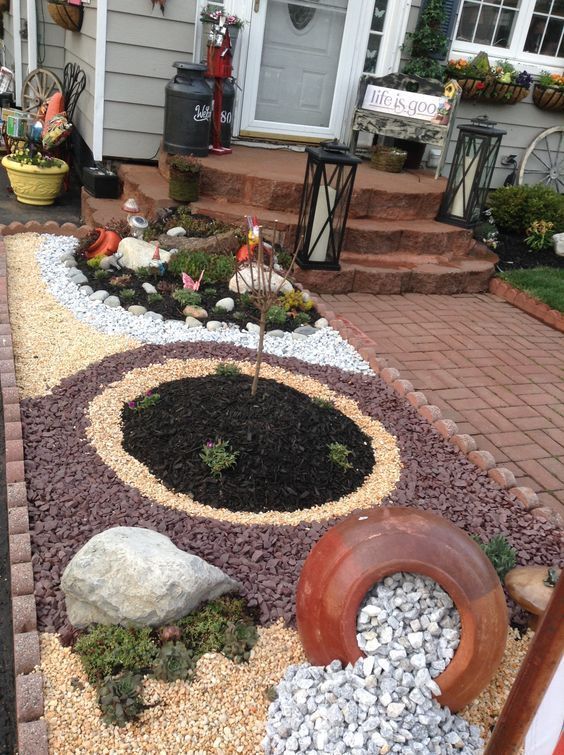30 Wonderful DIY ideas with stone flower beds | My desired home .