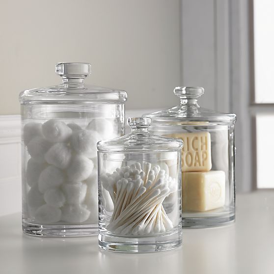 Small Glass Canister + Reviews | Crate and Barrel | Apartment .