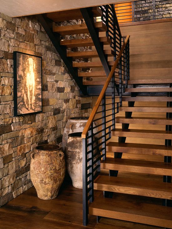 Gorgeous Rustic Wooden Stairways Design