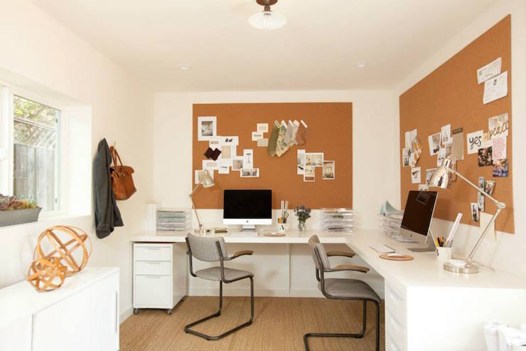 Home Office with a Cork Wall