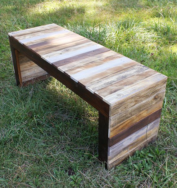 Reclaimed Pallet Wood Table or Bench Farmhouse by YonderYearsShop .