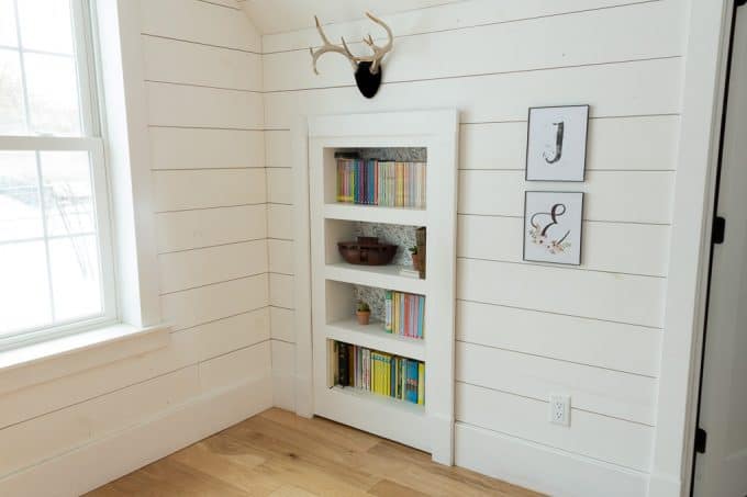 DIY Hidden Doorway Bookcase - Bright Green Do