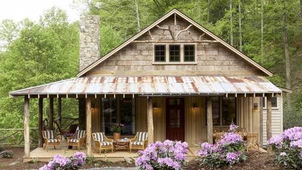 Rustic Cabin | Porch house plans, Southern living house plans .