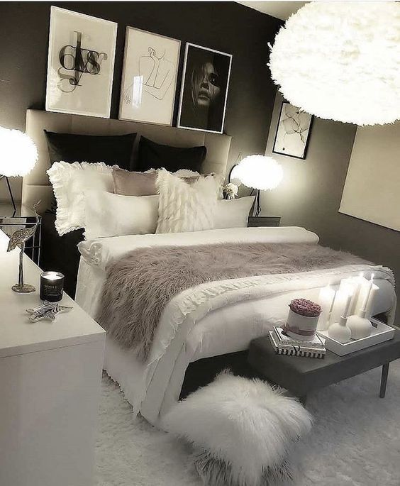58+ Grey And White Bedroom Ideas On A Budget | Small room bedroom .