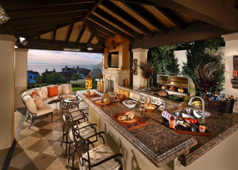 Luxury Outdoor Kitchen | Covered outdoor kitchens, Outdoor kitchen .