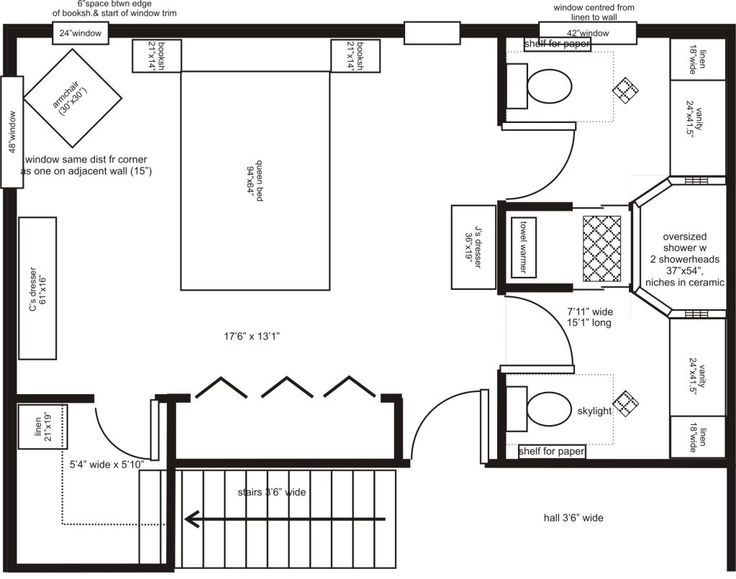 master bedroom floor plans - Google Search | Master bedroom .