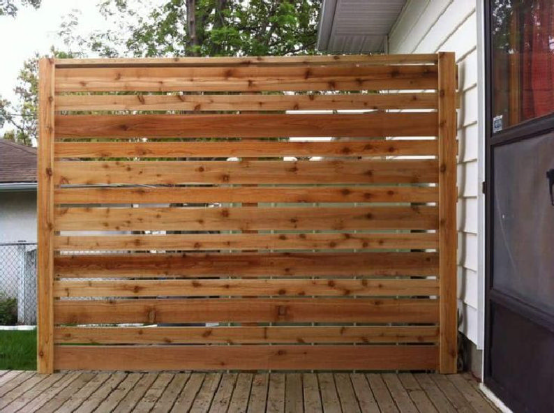 Metal privacy screen fence decorative panel wood art 36 | homezide