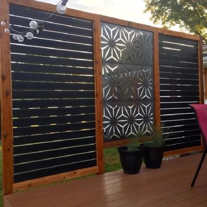 35+ Metal Privacy Screen Fence Decorative Panel Wood Art - How to .