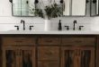 99 Cute Farmhouse Bathroom Remodel Ideas On A Budget | Rustic .