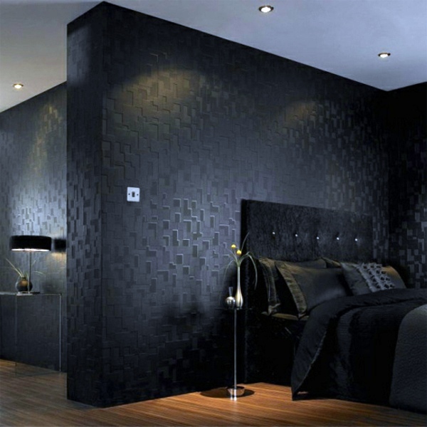 Modern monochrome wallpaper with 3D effect – Form and Design by .