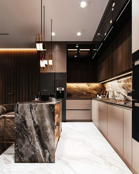 CONTEMPORARY MODERN KITCHEN in 2021 | Modern kitchen design .