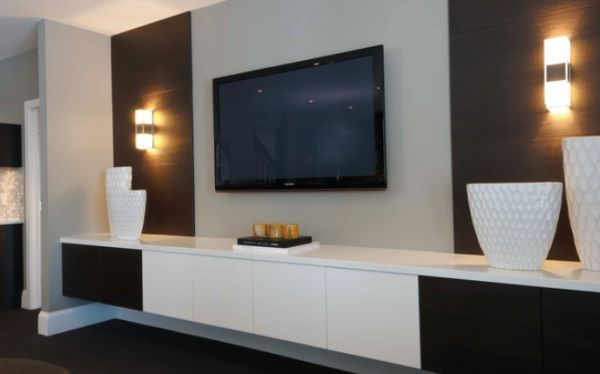 Modern Living Room Wall Mount TV Design Ideas | Modern living room .