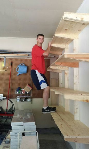 How to build shelves | Garage storage shelves, Garage shelving .