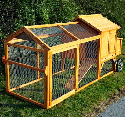 77'' Large Chicken Coop Hen Cage Wooden House backyard Patio w .