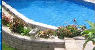 Nutley Pool & Spa - Semi Inground | Inground pool landscaping .