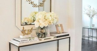 40+ Small Console Table Design And Decor Ideas For Hallway | White .