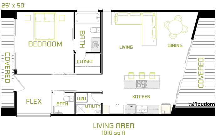 the minimalist: Small Modern House Plan | 61custom | Contemporary .