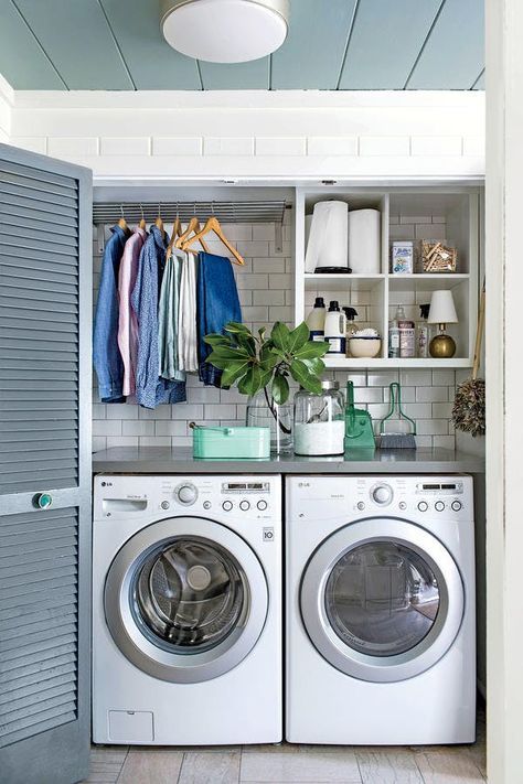 Smart Design Ideas to Steal for Small Laundry Rooms | Laundry room .