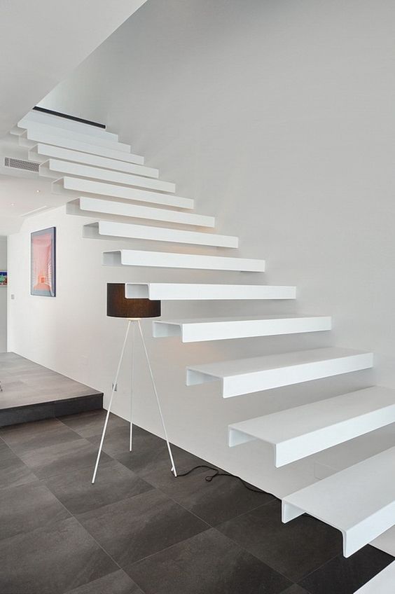 15 Edgy Floating Staircase Design Ideas - Shelterne