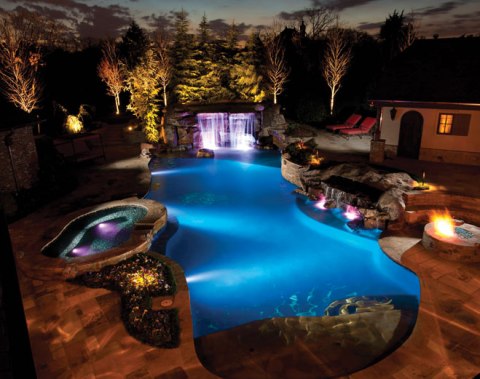 Pool and Landscape Lighting - Luxury Pools + Outdoor Livi