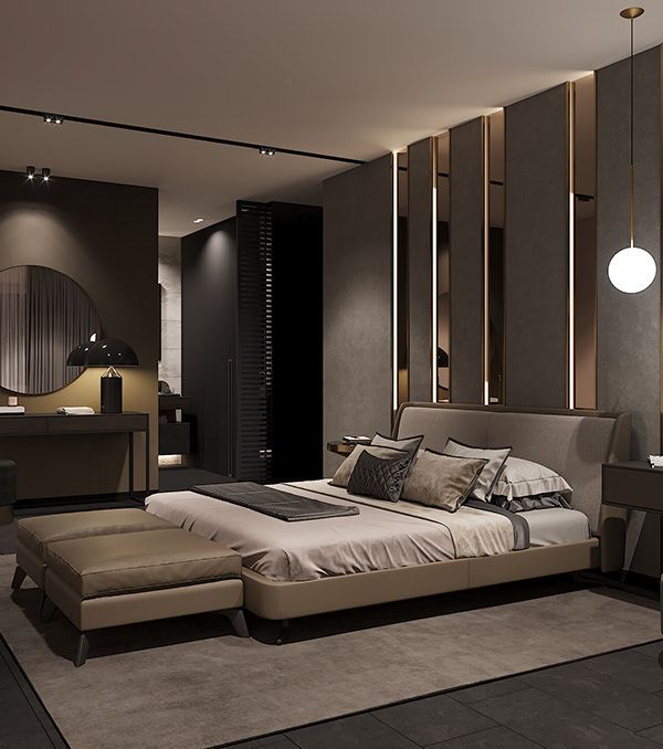 Trendy Bedroom Designs Which Combined With Luxury and Modern Decor .