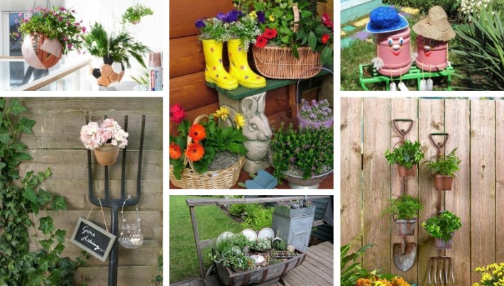 Making unusual DIY garden decoration yourself - 40+ upcycling .