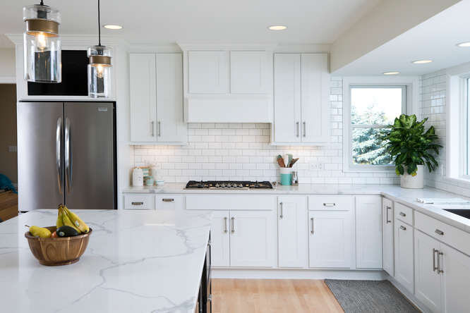 Modern White Kitchen Remodel — Shaeffer Design Bui