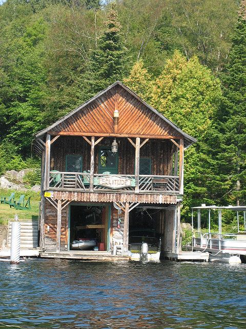Lake Placid Boat House | Boathouse design, House boat, Lake hou
